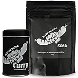 Bratwurstultra Currywurst Gewürz Set - Currywurst Soße 240g + Curry Topping 90g - Curry...