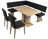 MSZ Design Eckbank Eckbankgruppe Essgruppe Verona 150 x 181 cm Artisan Eiche