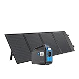 Powerstation 42.000mAh 150W (Spitze 300W)/155Wh mit Solar Panel 80W faltbar tragbar USB-C...