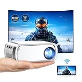 Pankaji WiFi Beamer, Mini Beamer Full HD 1080P Unterstützung Beamer Heimkino Video Beamer...