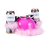 Relaxdays Bierhelm Pink, Helm mit Schlauch, für 2 Dosen Bier,...