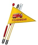 Karl Drais ® Fahrradwimpel Feuerwehr | Fahrradfahne für Kinder Fahrrad Zubehör Kinder...