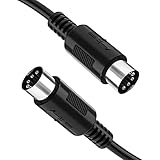 Getaria Hochwertiges MIDI-Kabel 5 Pin DIN Plug 5 m schwarz, verwendet für...