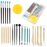 MXTIMWAN 24 Stück Modellierwerkzeug Ton Set, Polymer Clay Sculpting Tools,...