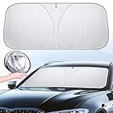 Sonnenschutz Auto Frontscheibe 142×80cm, Auto Sonnenschutz Frontscheibe Innen,...