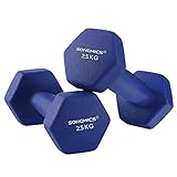 SONGMICS 2er-Set Hanteln, 2 x 2,5 kg rutschfeste Gymnastikhantel mit matter Beschichtung...