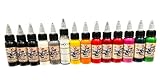 SAILOR JERRY - FARBSET 14x30ml (Bunt+Schwarz+Weiß+Grau+Verdünner) - vegan - deutsche...