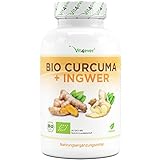 Bio Curcuma & Ingwer - 240 Kapseln - Hochdosiert mit 4440 mg pro Tagesportion - Mit...