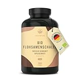 Bio Flohsamenschalen - 360 vegane Kapseln (750mg) - Herkunft: Indien - 4500mg hochdosierte...