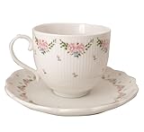 Tasse Kaffeetassen Becher Tassen Mugs 250ml Flower Teacup with Saucer Ceramic Coffee Mug...