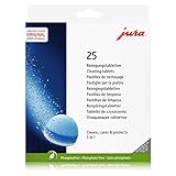 Jura Reinigungstabletten 3in1 für Kaffeevollautomaten - 25 Tabs (1er Pack)