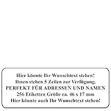 Adressaufkleber | PERSONALISIERT | 256 Stück | kleine Etiketten mit Wunsch-Text...