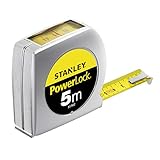 Stanley Powerlock Bandmaß 0-33-932 (5m mit Sichtfenster, extra starkes Band,...