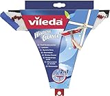 Vileda Profi Fensterwischer 2in1, Fensterabzieher und Einwascher mit Mikrofaserbezug,...