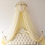 ZCYX Princess Bed Canopy Lace Moskitonetz, An Der Wand Montiertes Hängendes Bettnetzzelt...