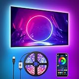 Romwish LED TV Hintergrundbeleuchtung, 3M LED Strip USB Bluetooth LED Licht für...