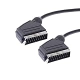 SCART-Kabel 2m, Scart-Stecker auf Scartstecker, 21-Polig, AV Kabel, analoges...