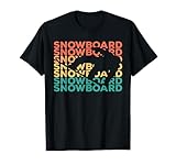 Retro Vintage Snowboard Geschenk für Snowboarder T-Shirt