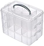 Rayher Sortierbox Aufbewahrung mit Griff,Transparent, groß, ‎23.1 x 18.5 x...