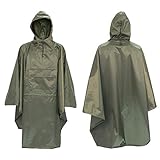 FortMen Regenponcho Wasserdicht Herren BW Outdoor Wander Jagd Poncho - 100% Nylon...