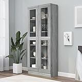 XIAOGUANG Vitrinenschrank, Vitrine, Wandschrank, Schrank Regal, Glasregal, Glasvitrine...