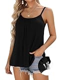 Charmo Top Damen Sommer mit Integriertem BH Oberteile Spaghettiträger Tank Top...