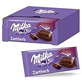 Milka Zartherb 23 x 100g, Zartschmelzende Schokoladentafel mit dunkler...