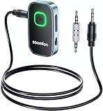 2-in-1 Bluetooth 5.0 Sender Empfänger Klinke 3.5mm, SOOMFON Aux Adapter, Drahtloser...