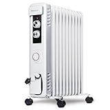 Pro Breeze 2500W Ölradiator mit 11 Heizrippen, Elektrischer Heizkörper, 24h Timer,...