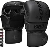 RDX MMA Handschuhe für Kampfsport Grappling Training, Maya Hide Leder Kara...
