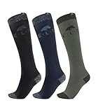 WALDHAUSEN ELT Reitsocken Glorious, schwarz/Nachtblau/Khaki, 39-42