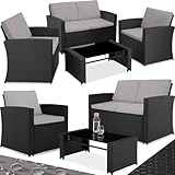 tectake® Lounge Gartenmöbel Set Poly Rattan für den Garten, Möbel für den Balkon,...