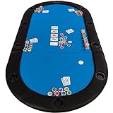 GAMES PLANET Faltbare Pokerauflage „Straight Flush“ mit Tasche, 208x106x3 cm, MDF...