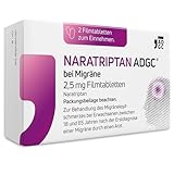 NARATRIPTAN ADGC bei Migräne 2,5mg - 2 Stück - für akute Behandlung von Kopfschmerzen...