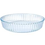 RONDURE Tiefe Kuchenform zum Backen, 25,4 cm, Glas, Kuchenform, transparente Servierplatte...