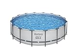 Bestway® Steel Pro MAX™ Ersatz Frame Pool ohne Zubehör Ø 488 x 122 cm, lichtgrau,...