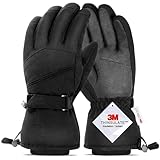 AOKKR Winterhandschuhe, 3M Thinsulate Wasserdicht Warme Fahrradhandschuhe Herren...