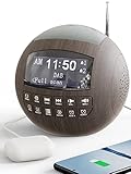 DAB Radio mit 7-Farben-Nachtlicht, UKW/DAB+ Radiowecker mit Doppelalarm, Snooze,...