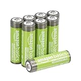 Amazon Basics AA-Batterien mit hoher Kapazität, NiMH, wiederaufladbar, 2400 mAh,...