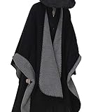 MEOKEY Winter Warme Poncho Schal Wrap Damen - Übergroße Dicke Cape Winterdecke...