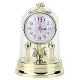 Kaminuhren Europäische Retro-Stil Wohnzimmer Uhr Antik Silent Tischuhr Für Wohnzimmer...