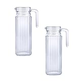 batania 2 x Glas Pitcher/Saftkrug/Kühlschrankkrug/Wasserkrug/Kühlschrankkrug...