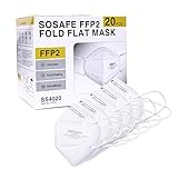 SOSAFE 20 Stück FFP2 Mundschutz Maske perfekt für Mund- und Nasenschutz Schutzmaske...