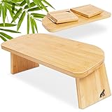 MY FAT GORILLA Klappbare Meditationsbank aus Bambus – Yoga Hocker für Tiefe...