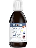 NORSAN Premium Omega 3 Arktis Dorschöl hochdosiert 200 ml / 2.000mg Omega 3 pro Portion...