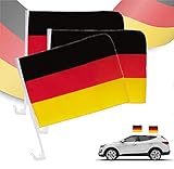 Dekotalent® 4er Autofahnen Adler Autoflagge Deutschland Auto Autofahne Fahne Flagge...