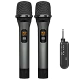 VeGue Kabelloses Mikrofon, UHF Kabelloses Dual Handheld Dynamisches Mikrofon Set...