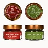 Thai Curry Paste (1x Rote + 1x Grüne Currypaste à 100g) - für rotes/grünes Thai Curry...