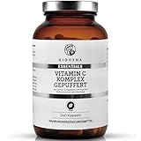 QIDOSHA® Vitamin C Komplex gepuffert plus Bioflavonoide, 240 Kapseln im Apothekerglas,...