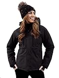 BOLF Damen Winterjacke Skijacke Snowboardjacke Schneejacke mit Kapuze Schneefang Bündchen...